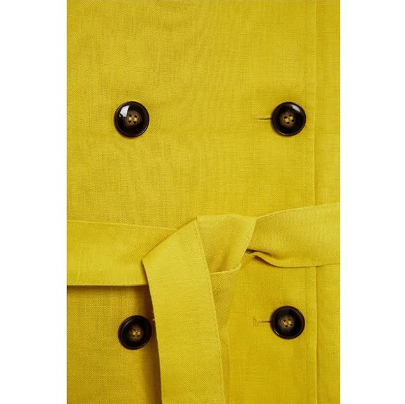 ❌️SOLD❌️ZARA DOUBLE BREASTED LINEN VEST SIZE L - Picture 4 of 5